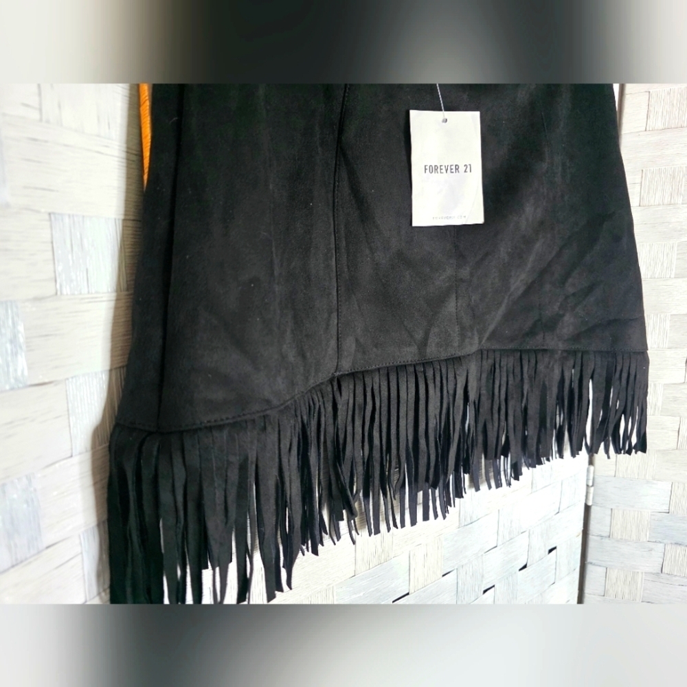Forever 21 Black Fringe Skirt